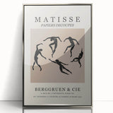 Art deco poster featuring geometric shapes in muted gold and teal tones, printed on framed canvas.