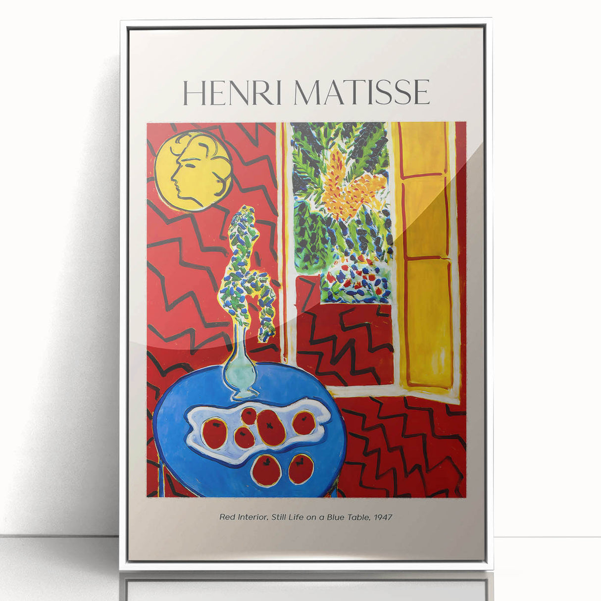 Large art print featuring a mid-century modernist abstract design in muted earth tones, ideal for nursery wall decor.