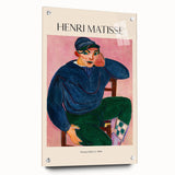 Large abstract wall art in shades of blue and gray on canvas, suitable for enhancing modern bedroom or dining room decor.