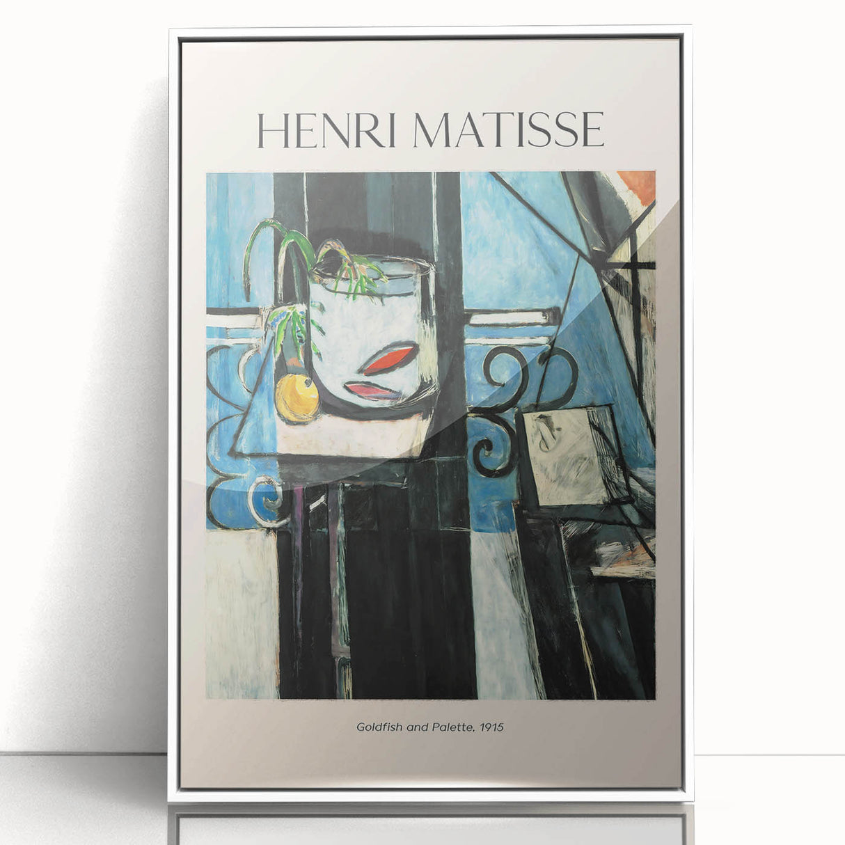 Mid-century modernist art print featuring geometric shapes in muted earth tones, ideal for nursery wall decor.