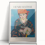 Mid-century modernist art print in bright orange and blue tones on canvas, ideal for modern nursery wall decor.