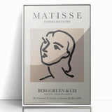 Large art print of a mid-century modernist abstract design in cool blue and green tones on canvas.