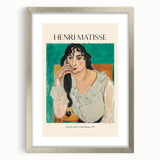 Abstract art print featuring swirling blue and white patterns on canvas, suitable for dining room or bedroom decor.