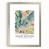 Abstract art print featuring swirling blue and white patterns on canvas, suitable for modern dining room decor.