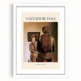 Abstract art print in swirling blue and gray tones on canvas.