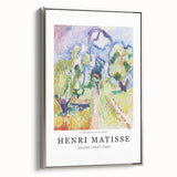 Vintage poster art featuring a colorful abstract design on a black background, ideal for living room wall decor.