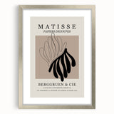 Abstract art print featuring swirling patterns in muted gray and blue tones on canvas.