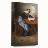 Large abstract wall art featuring swirling blue and gray tones on canvas, suitable for bedroom or dining room decor.