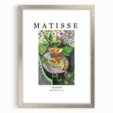 Abstract art print featuring swirling blue and white patterns on a canvas, ideal for modern dining room decor.