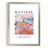 Abstract art print featuring swirling blue and white patterns on canvas, suitable for modern bedroom or dining room decor.