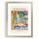 Abstract art print featuring swirling blue and white patterns on canvas, suitable for modern bedroom or dining room decor.