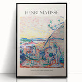 Large abstract wall art featuring swirling blue and gold patterns on canvas, ideal for modern art wall decor.