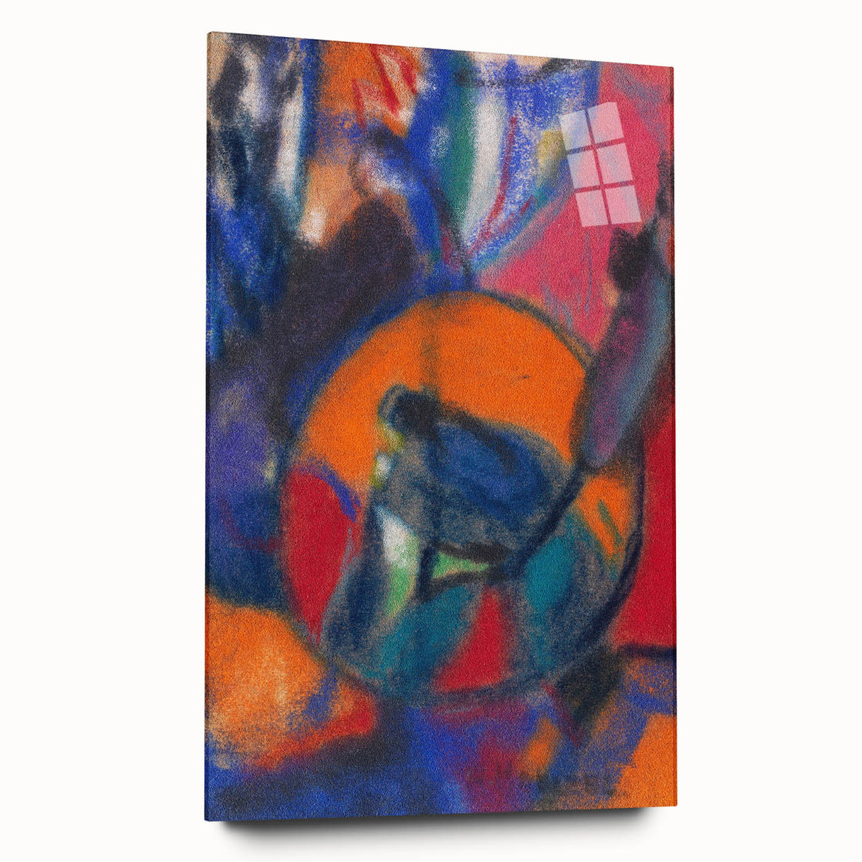 Large abstract wall art in soft pastel shades on canvas, ideal for modern bedroom or dining room ambiance.