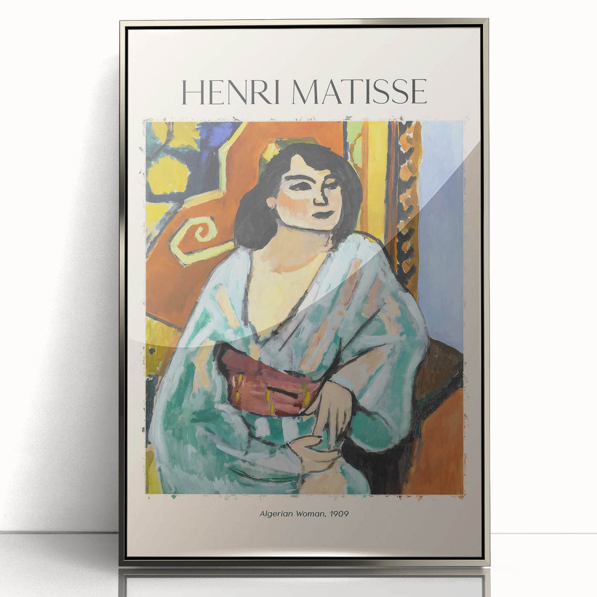 Art deco poster featuring geometric patterns in pastel shades on canvas, ideal for nursery wall art.