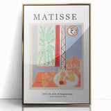 Mid-century modernist art print featuring geometric shapes in muted blue and beige tones, ideal for nursery wall art.