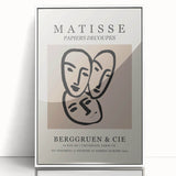 Mid-century modernist art print featuring geometric shapes in muted earth tones on canvas, suitable for nursery wall decor.