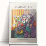 Mid-century modernist art print in muted earth tones on canvas, suitable for nursery wall decor.