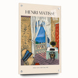 Large abstract wall art featuring swirling blue and gold patterns on canvas, suitable for bedroom or dining room decor.