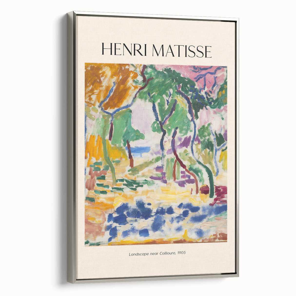 Vintage poster art featuring a colorful, abstract cityscape on extra-large canvas, ideal for living room decor.