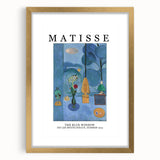 Textured abstract art print in muted gray and blue tones on canvas, ideal for modern bedroom ambiance.