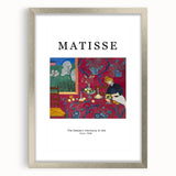 Abstract art print featuring swirling blue and gold patterns on canvas, suitable for dining room or bedroom decor.