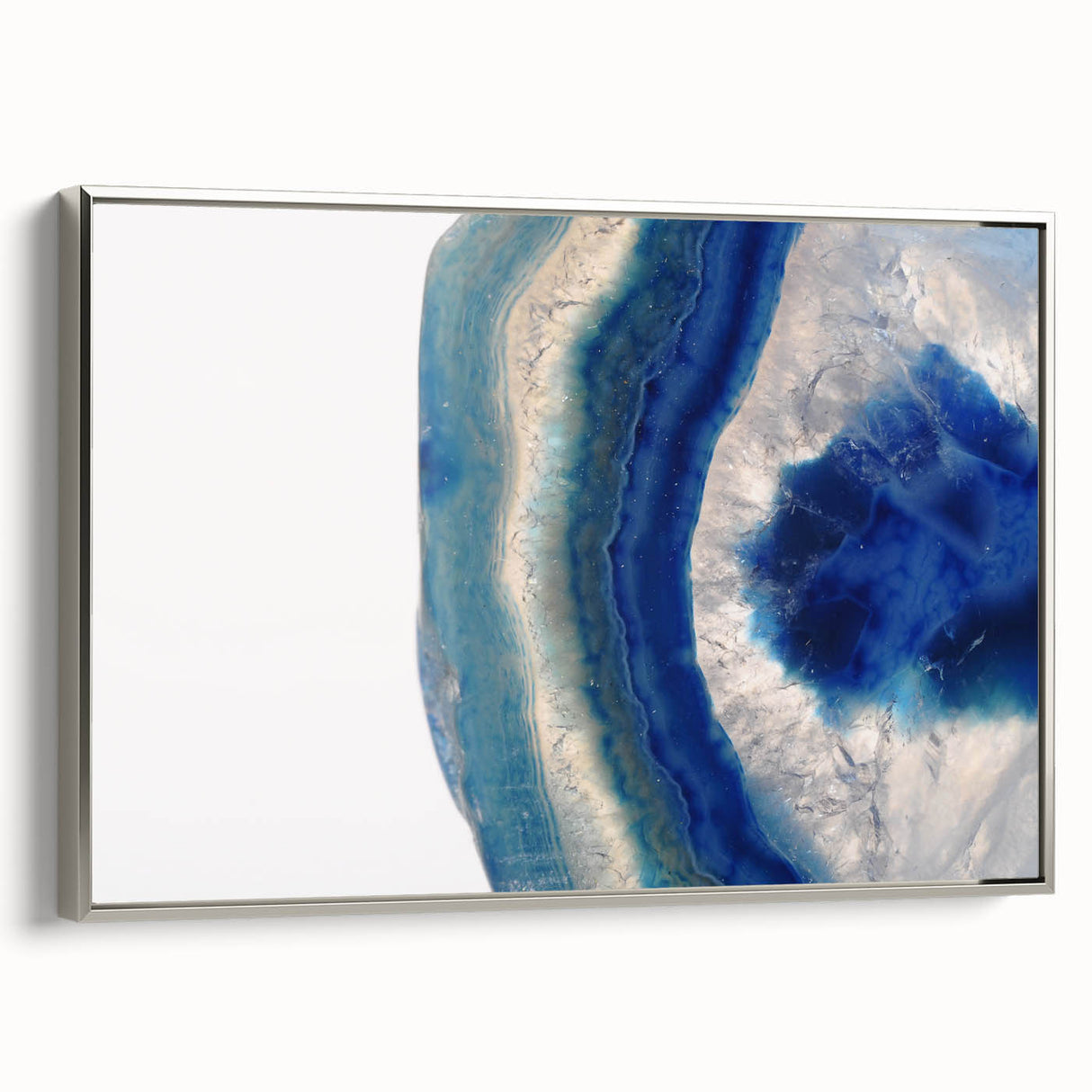 Landscape art painting on canvas featuring a vintage poster style with a colorful, abstract design.