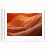 Abstract art print depicting a swirling mix of vibrant blues and greens on canvas, suitable for bedroom or dining room decor.