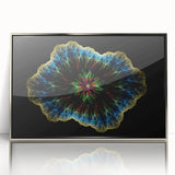 Mid-century modernist art depicting a serene forest in muted green and brown tones on canvas, ideal for nursery wall decor.