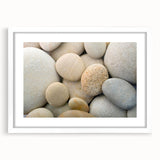 Abstract art print depicting swirling patterns in muted earth tones on canvas, suitable for dining room decor.