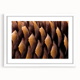 Abstract art print depicting a swirling pattern in muted blue and gray tones on canvas.