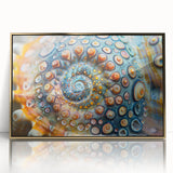 Large art print of a serene forest landscape in muted green and brown tones on canvas, ideal for modern nursery decor.