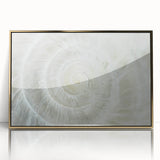 Large art print of a serene lakeside scene in muted earth tones on canvas, ideal for modern nursery wall decor.