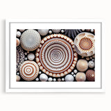 Abstract art print featuring swirling blue and green tones on canvas, suitable for bedroom or dining room decor.