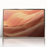 Mid-century modernist art depicting a serene forest in muted green and brown tones on canvas, ideal for nursery wall decor.