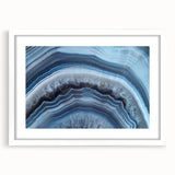 Abstract art print with swirling blue and green tones on canvas, suitable for bedroom or dining room decor.