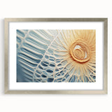 Textured abstract art print in earthy tones on canvas, suitable for bedroom wall decor.