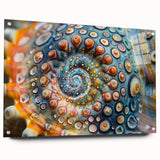 Large abstract wall art depicting a serene forest scene in muted green and brown tones on canvas.