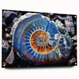 Large abstract wall art featuring swirling blue and green tones on canvas, suitable for bedroom or dining room decor.