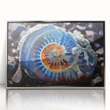 Mid-century modernist art depicting a serene landscape with soft green and blue tones on canvas.