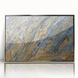 Mid-century modernist art depicting a serene forest landscape in muted green and brown tones on canvas.