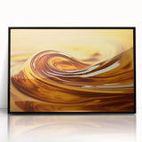 Large abstract wall art depicting organic shapes in earth tones on canvas, suitable for modern living room decor.