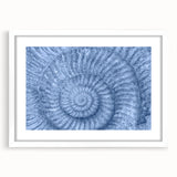 Abstract art print featuring swirling blue and green hues on canvas, suitable for dining room or bedroom.