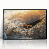 Large abstract wall art featuring swirling blue and green tones on canvas, ideal for modern living room decor.