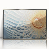 Mid-century modernist art poster featuring a stylized deer in pastel shades, printed on canvas.