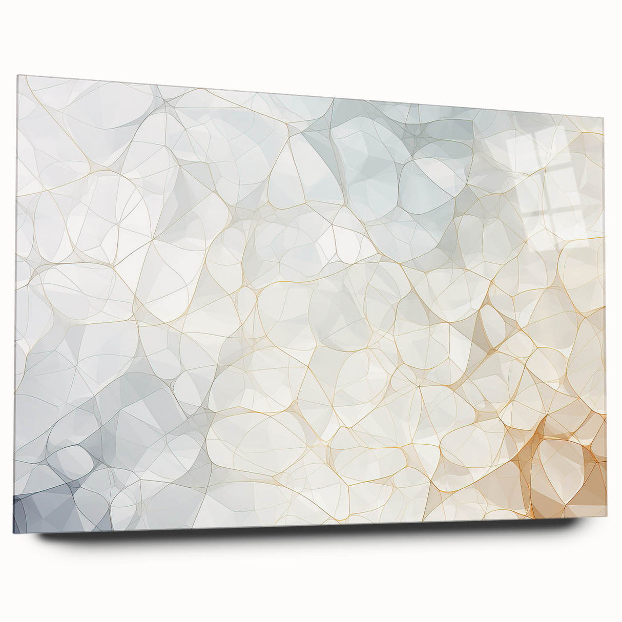 Large abstract wall art featuring swirling blue and gray tones on canvas, ideal for bedroom or dining room decor.