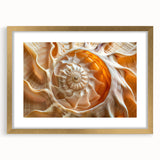Extra large abstract art print with textured swirls in earth tones on canvas, suitable for living room decor.