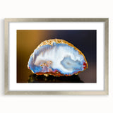 Textured abstract art print featuring swirling blue and gray tones on canvas, suitable for bedroom wall decor.