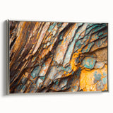 Landscape art painting depicting a colorful forest scene on a vintage poster, ideal for enhancing a living room or study.