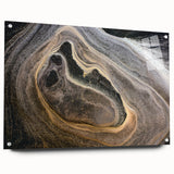 Large abstract wall art depicting a serene forest scene in muted green and brown tones on canvas.