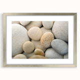 Textured abstract art print in earthy tones on canvas, suitable for enhancing a bedroom's ambiance.
